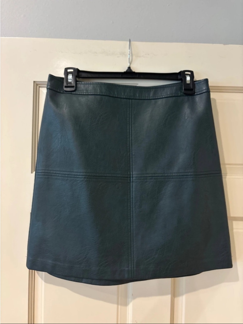 The Limited Dark Teal Faux Leather Mini Skirt